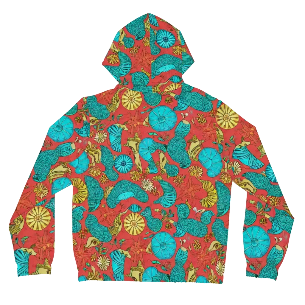 Coral Garden Rhapsody on Women's Full-Zip Hoodie — Back