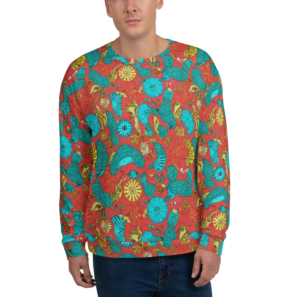 Coral Garden Rhapsody on Sweatshirt — Front