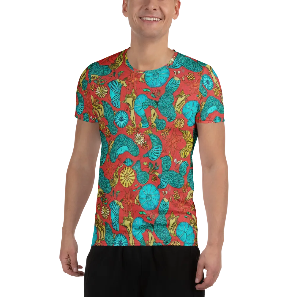 Coral Garden Rhapsody on Men's Athletic T-Shirt — Front