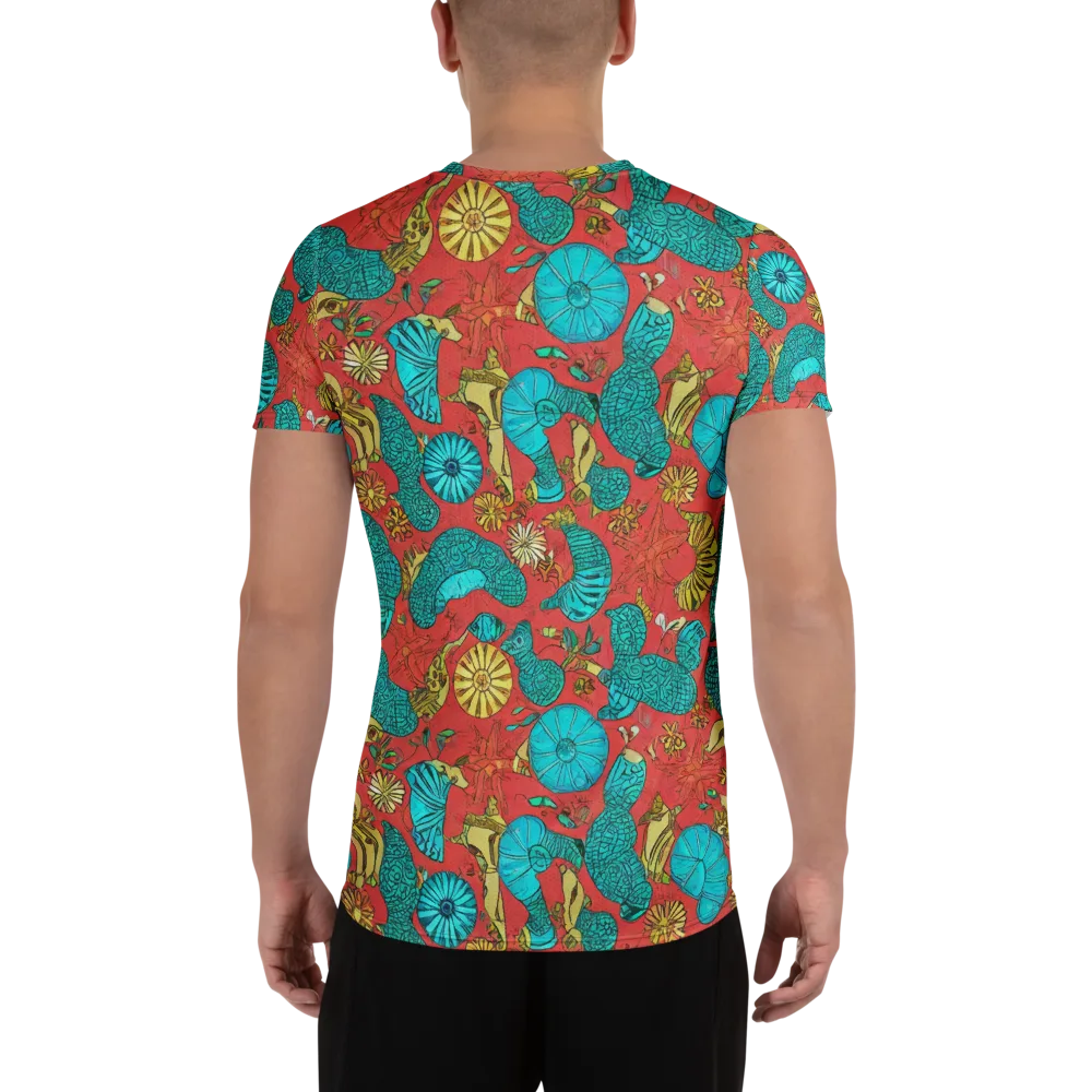Coral Garden Rhapsody on Men's Athletic T-Shirt — Back