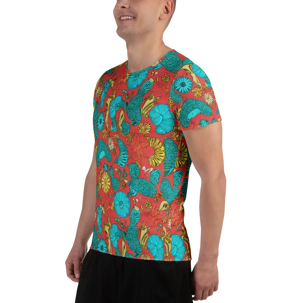 Coral Garden Rhapsody on Men's Athletic T-Shirt — Left