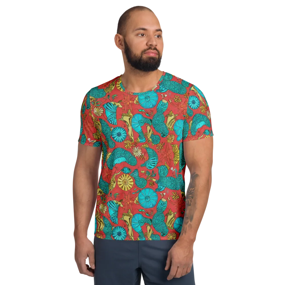 Coral Garden Rhapsody on Men's Athletic T-Shirt — Front