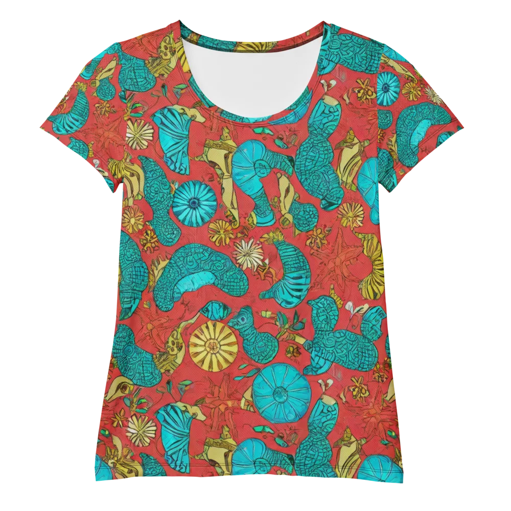 Coral Garden Rhapsody on Women's Athletic T-Shirt — Front