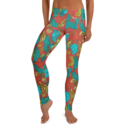 Coral Garden Rhapsody on a Leggings