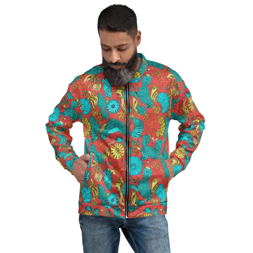 Coral Garden Rhapsody on Bomber Jacket — Front
