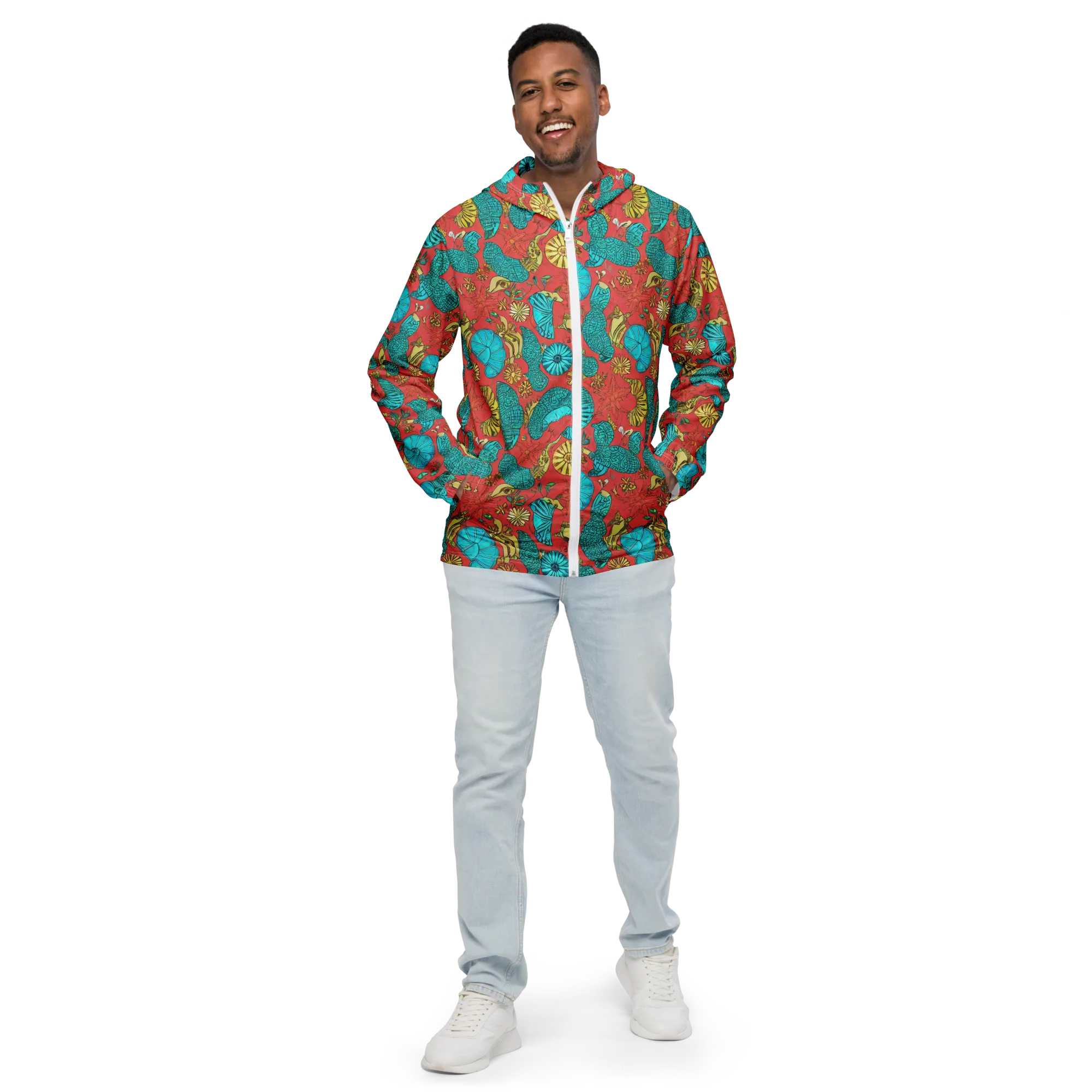 Coral Garden Rhapsody on Men's Windbreaker — Front