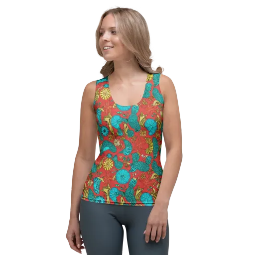 Coral Garden Rhapsody on a Women's Tank Top