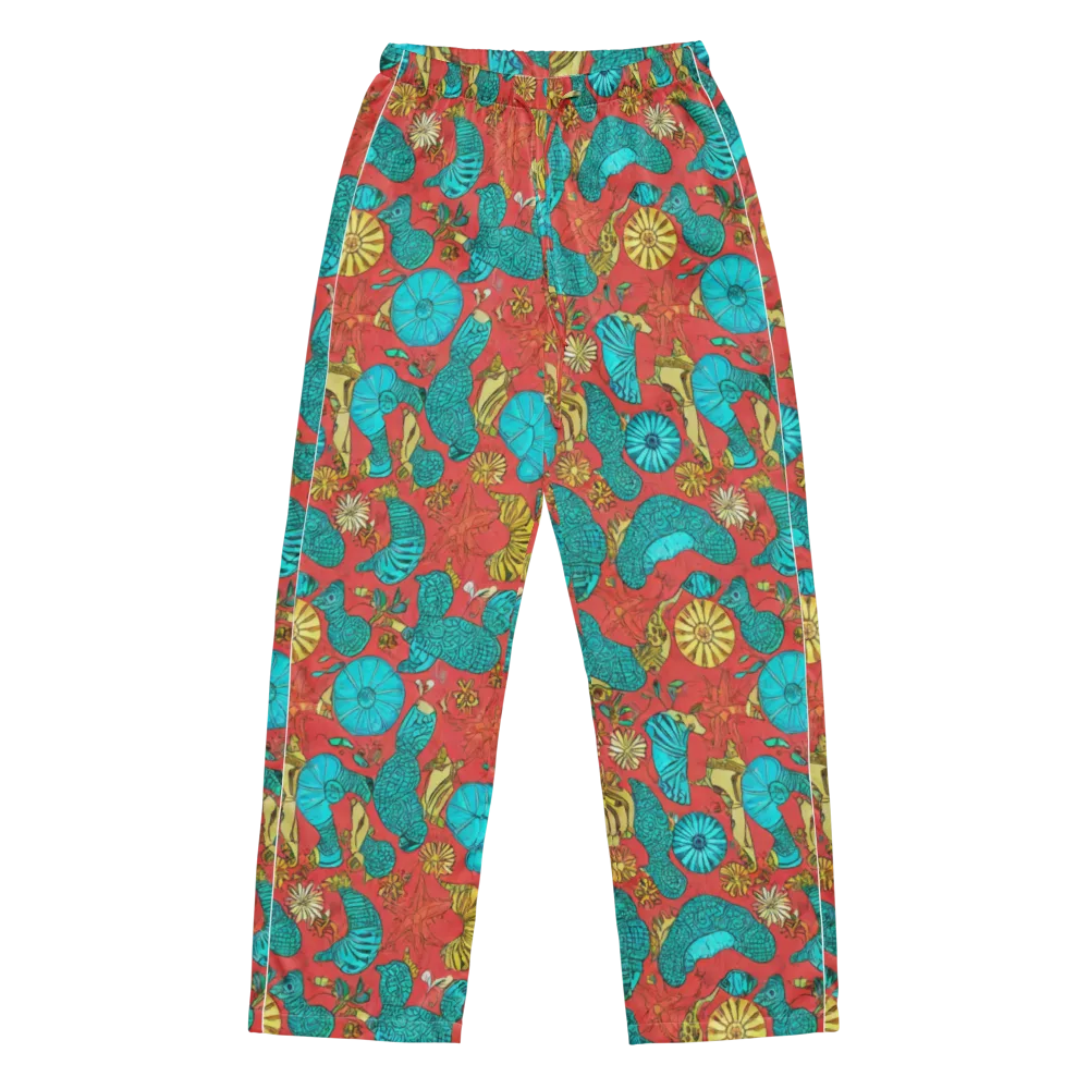 Coral Garden Rhapsody on Women's Pajama Pants — Front