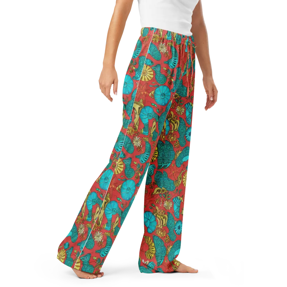 Coral Garden Rhapsody on Women's Pajama Pants — Right Front