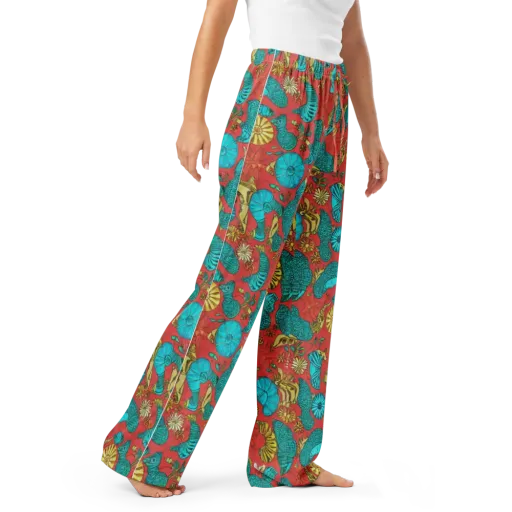 Coral Garden Rhapsody on a Women's Pajama Pants
