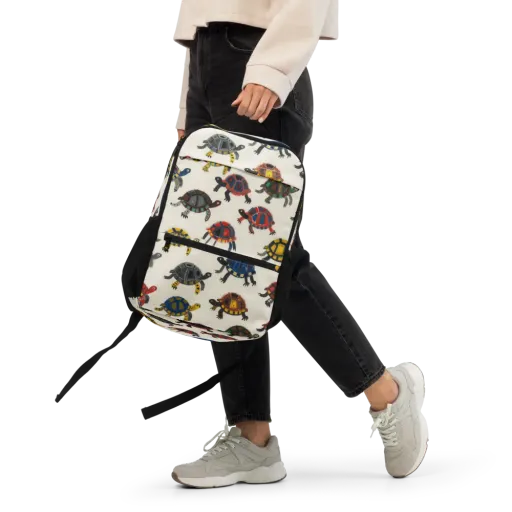 Painted Tortoises on a Utility Backpack
