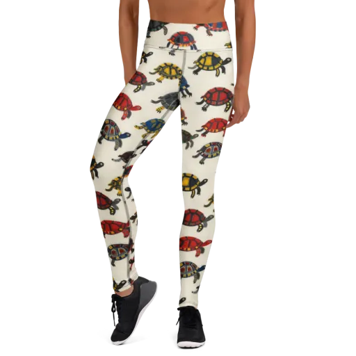 Painted Tortoises on a Yoga Leggings
