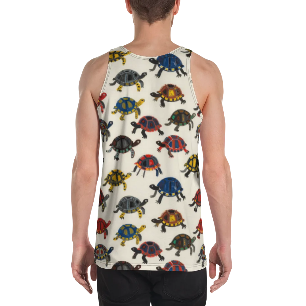 Painted Tortoises on Men's Tank Top — Back