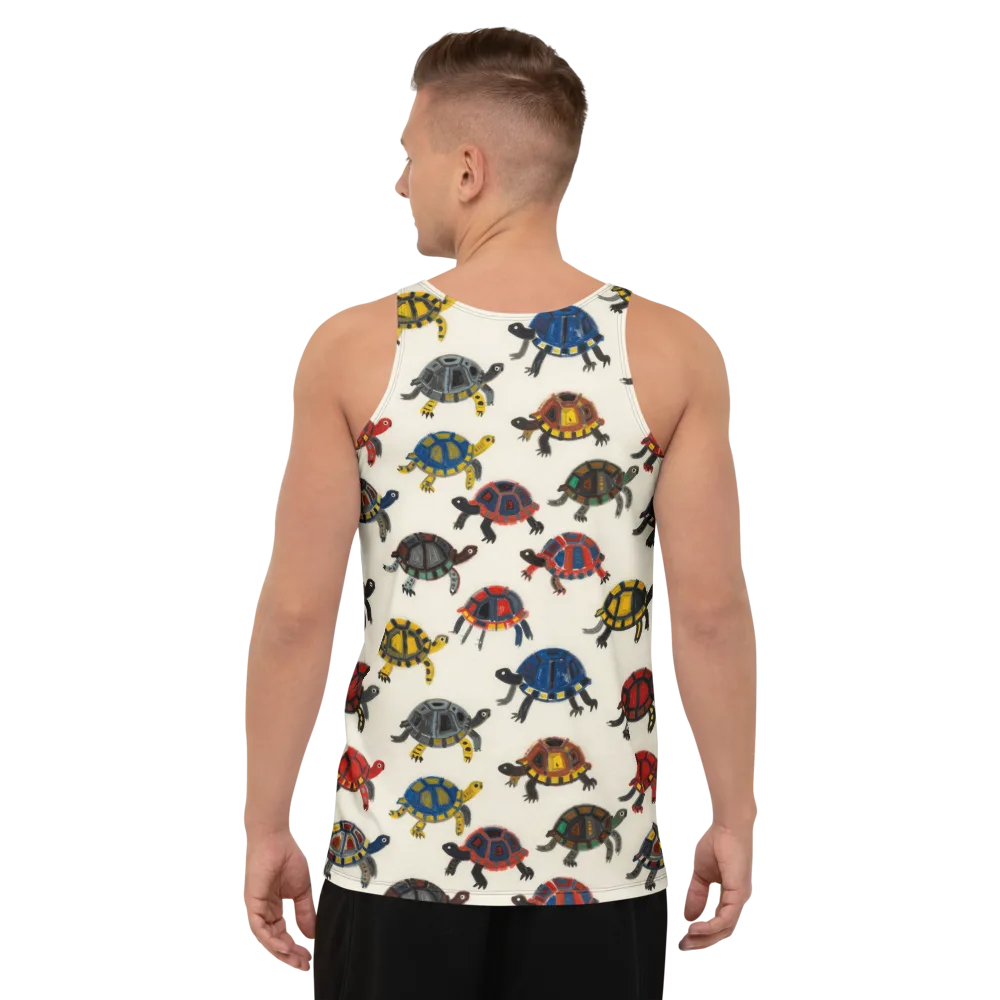 Painted Tortoises on Men's Tank Top — Back