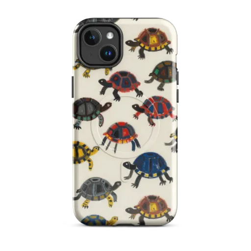 Painted Tortoises on a MagSafe Tough Case for iPhone®
