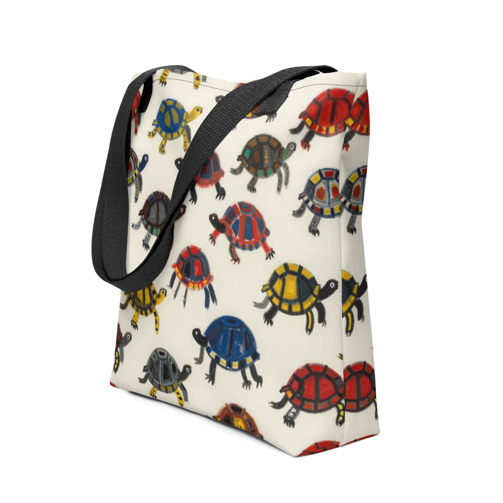 Painted Tortoises on Tote Bag — Front