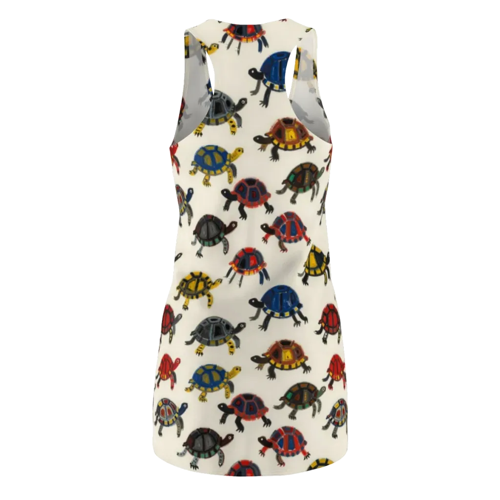 Painted Tortoises on Racerback Dress — Back