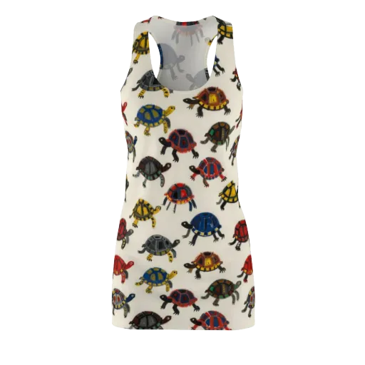 Painted Tortoises on a Racerback Dress