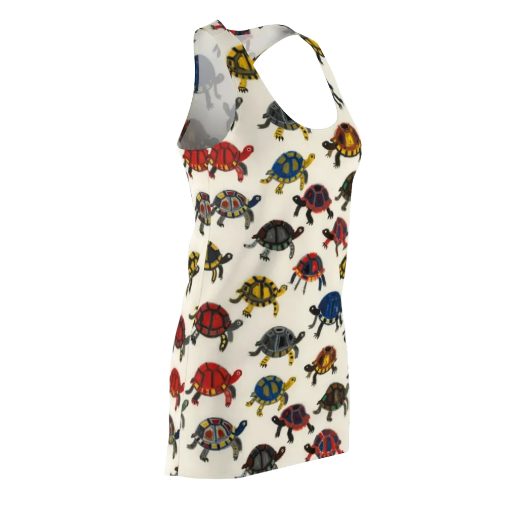 Painted Tortoises on Racerback Dress — Front Side