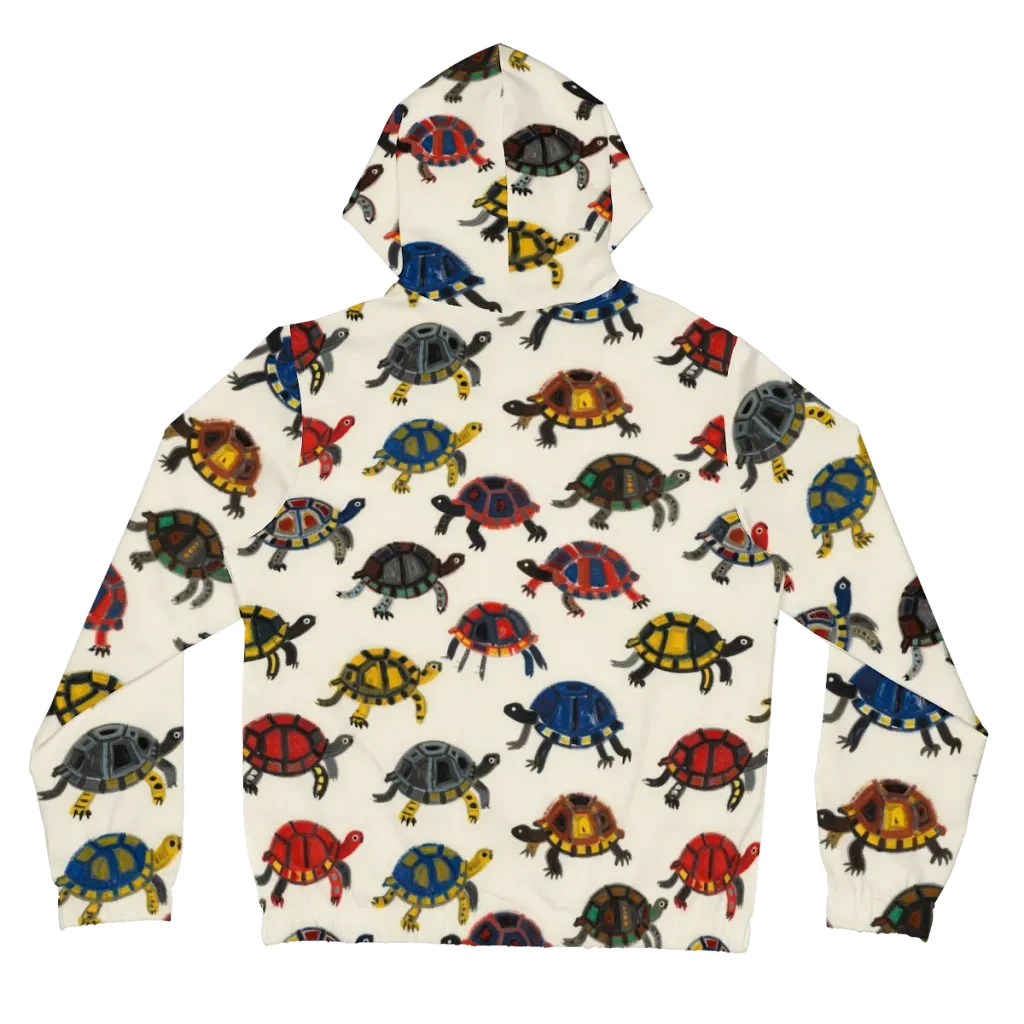 Painted Tortoises on Women's Full-Zip Hoodie — Back