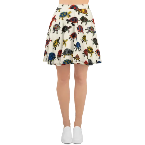 Painted Tortoises on a Skater Skirt