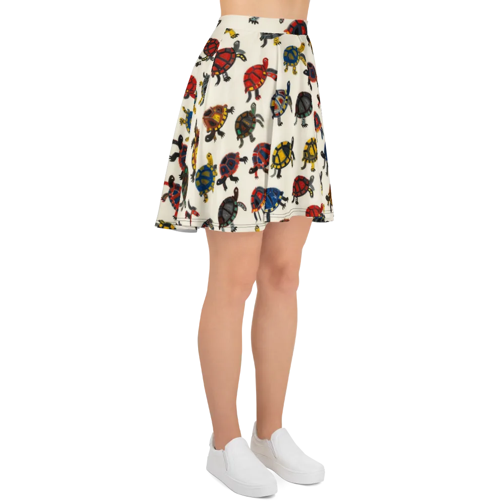 Painted Tortoises on Skater Skirt — Right