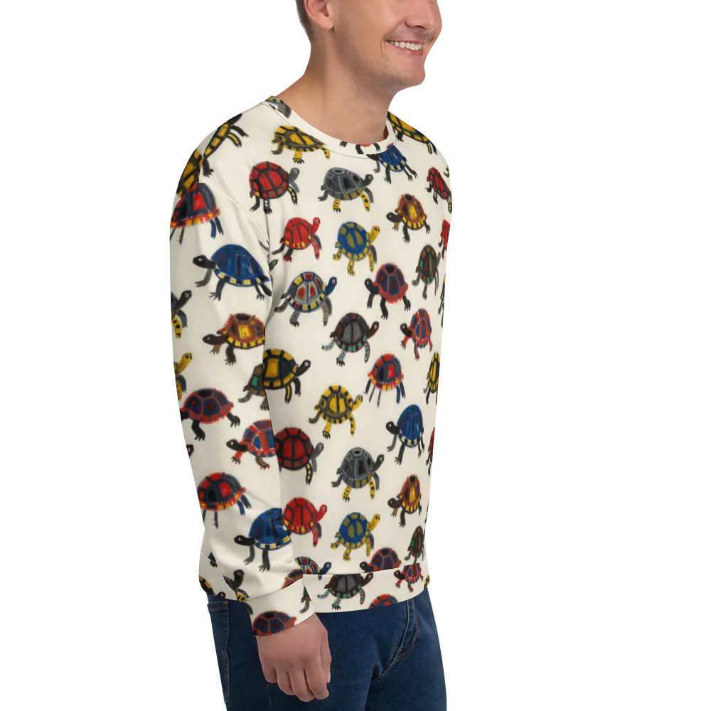 Painted Tortoises on Sweatshirt — Right Front