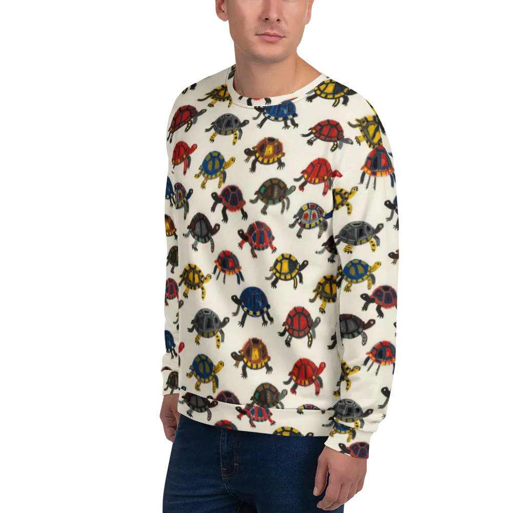 Painted Tortoises on Sweatshirt — Left Front
