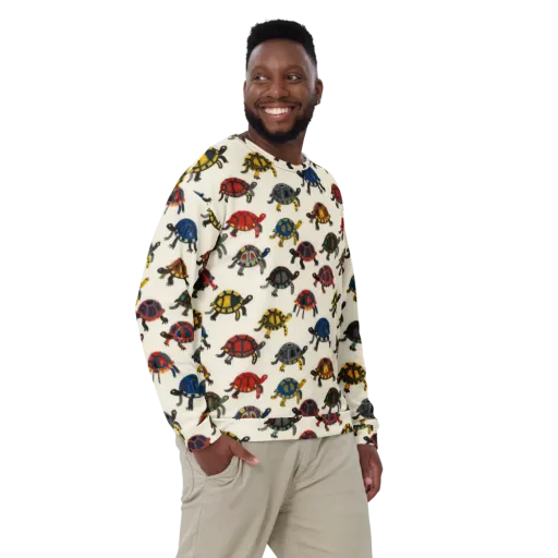 Painted Tortoises on a Sweatshirt