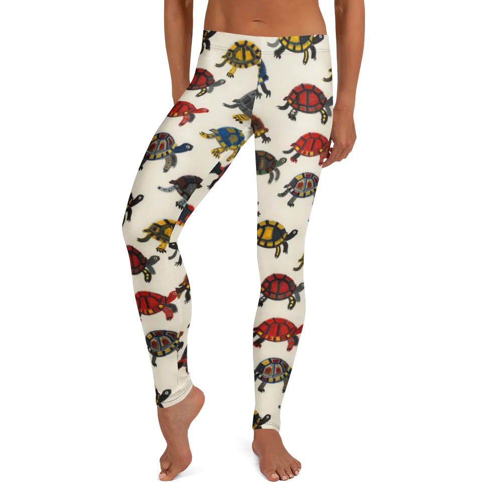 Painted Tortoises on Leggings — Front