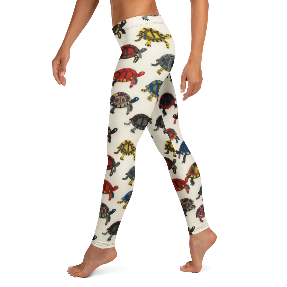 Painted Tortoises on Leggings — Left