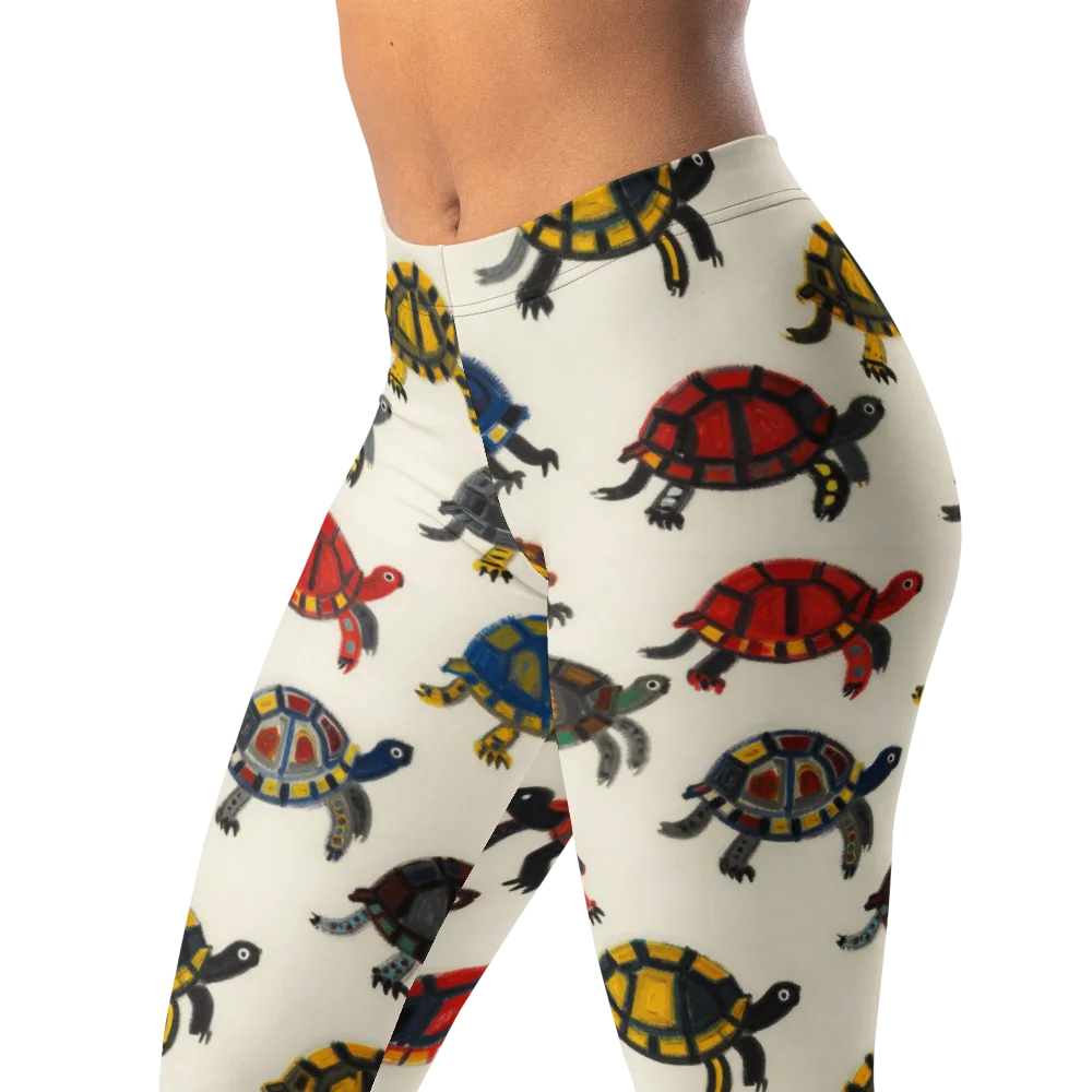 Painted Tortoises on Leggings — Left Front