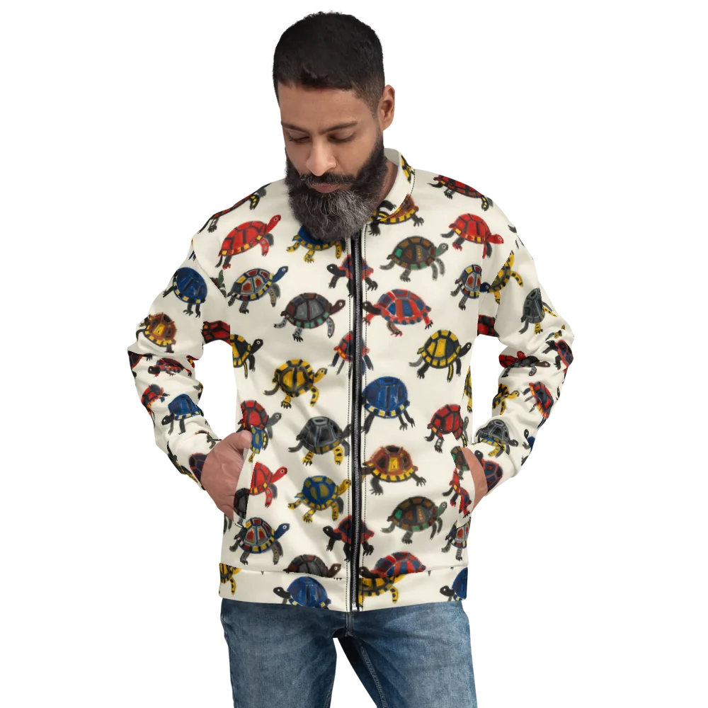 Painted Tortoises on Bomber Jacket — Front