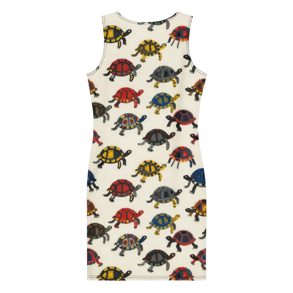 Painted Tortoises on Bodycon Dress — Back