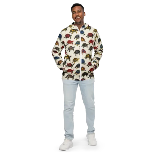 Painted Tortoises on a Men's Windbreaker