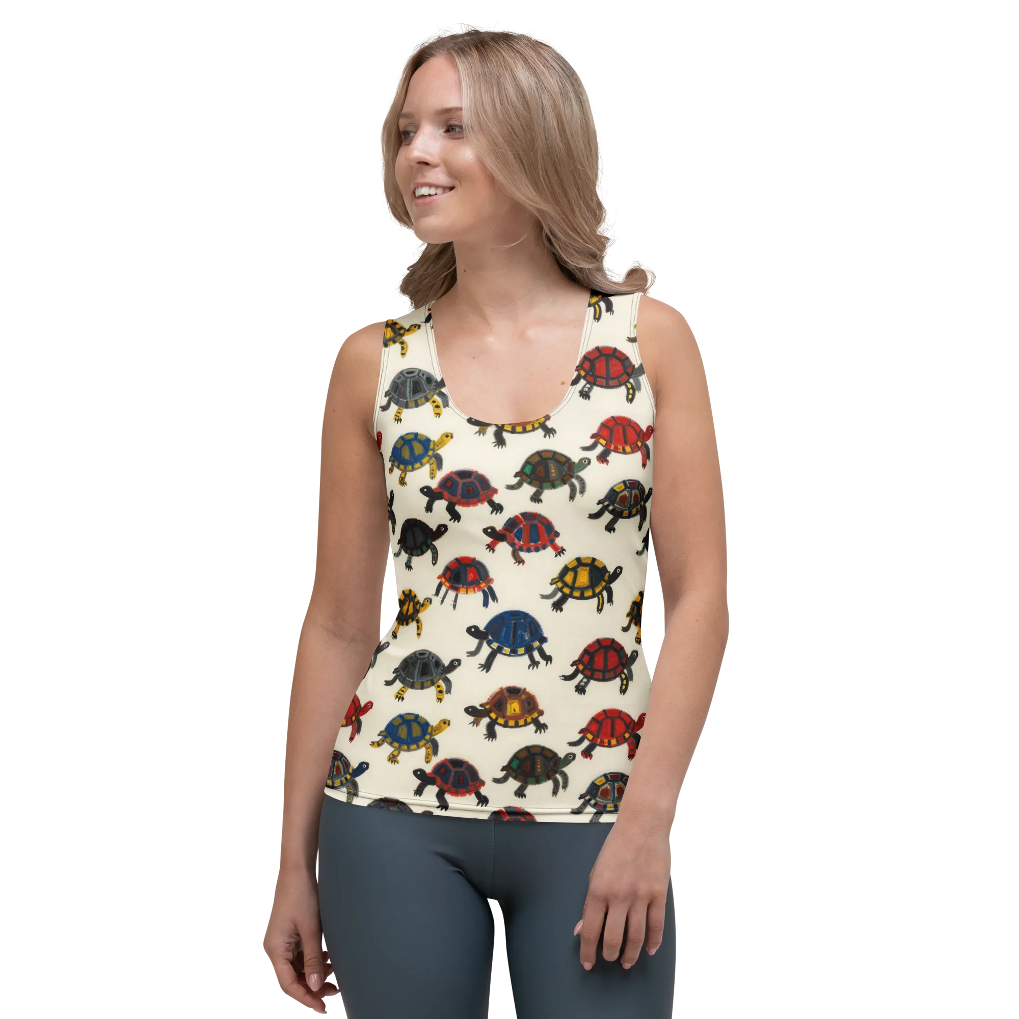 Painted Tortoises on Women's Tank Top — Front