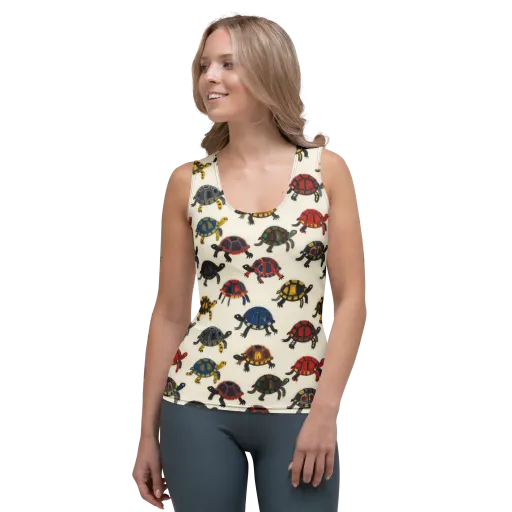 Painted Tortoises on a Women's Tank Top