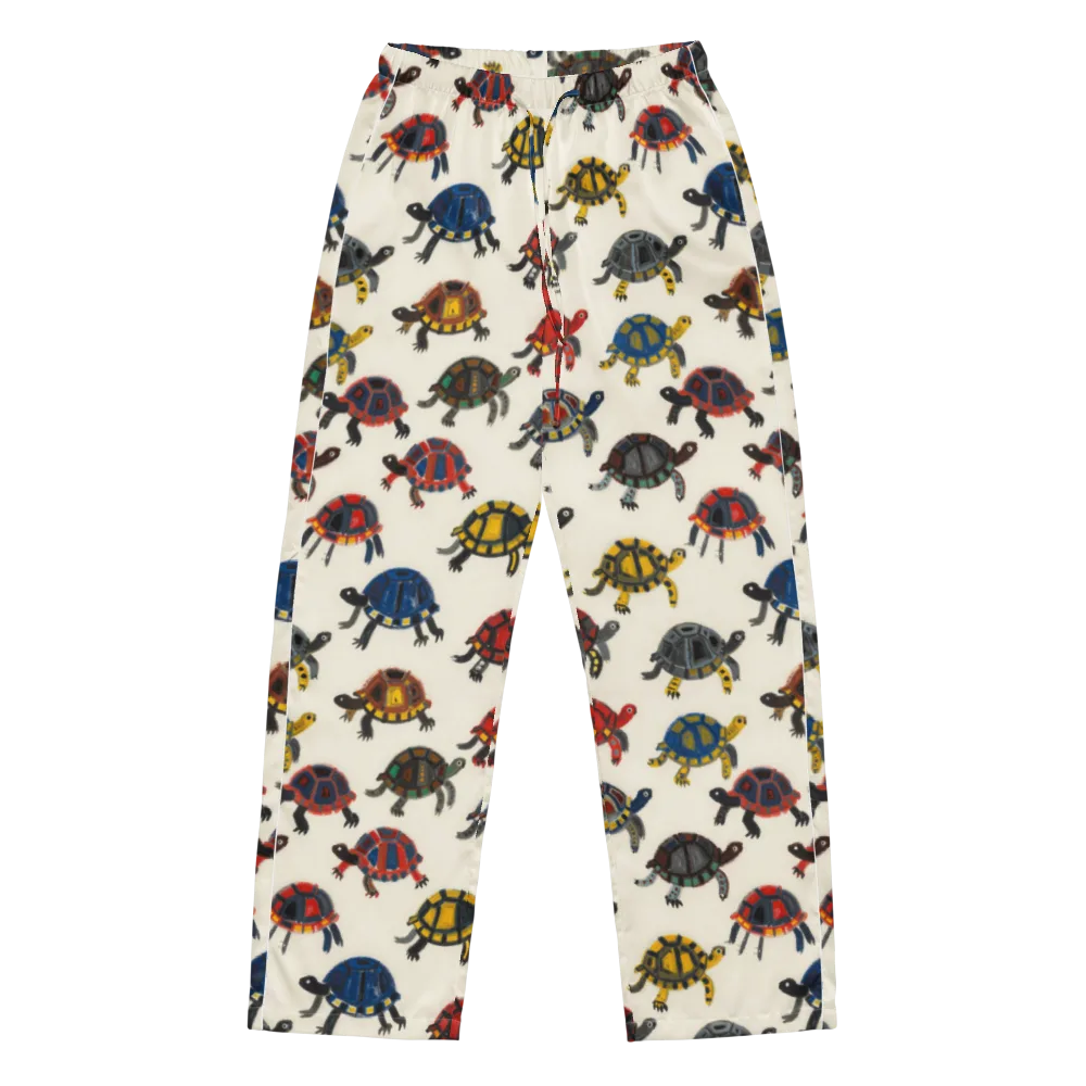 Painted Tortoises on Women's Pajama Pants — Front