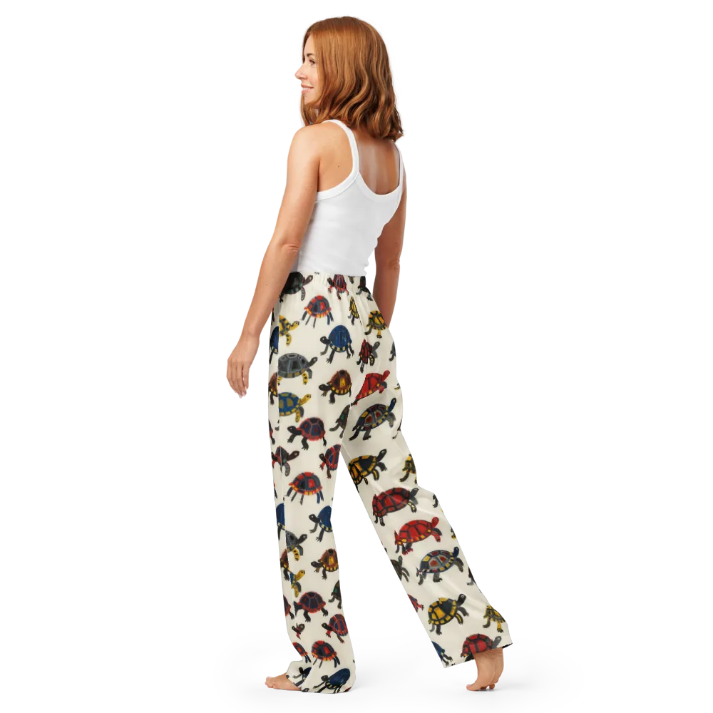 Painted Tortoises on Women's Pajama Pants — Back