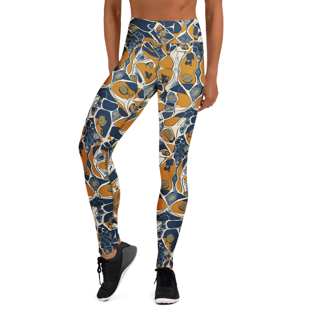 Ochre Tidepool on Yoga Leggings — Front