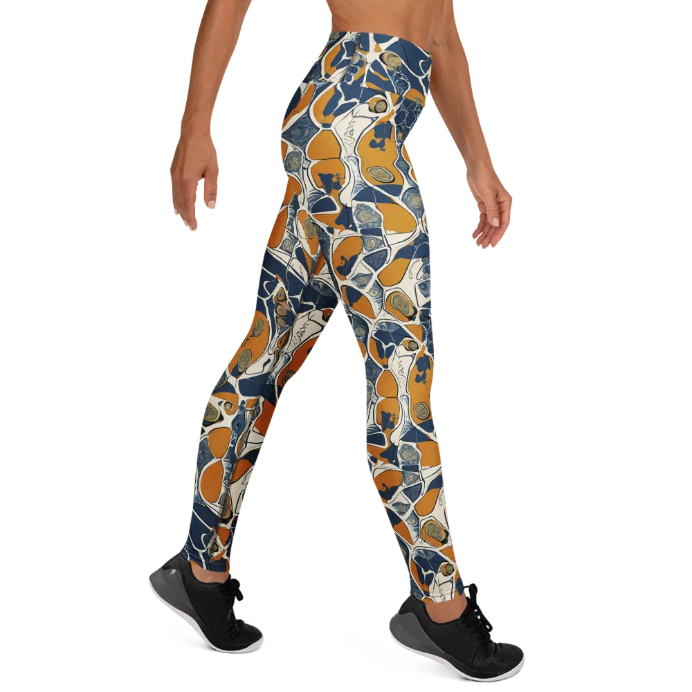 Ochre Tidepool on Yoga Leggings — Right