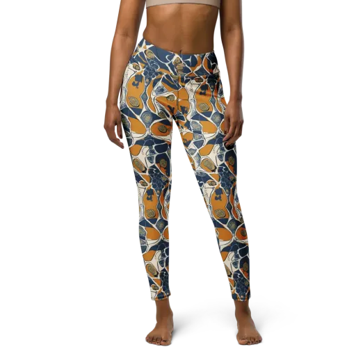 Ochre Tidepool on a Yoga Leggings