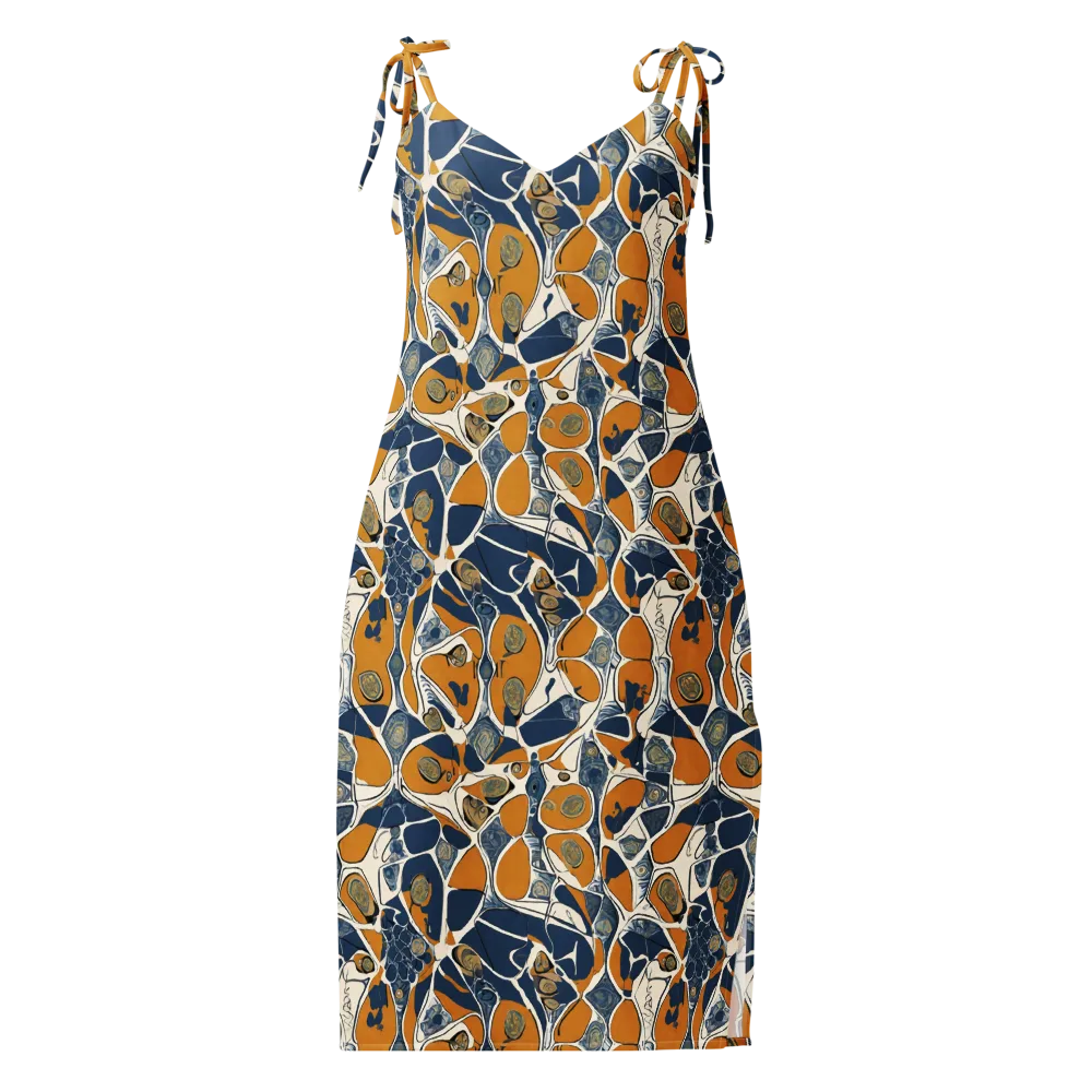 Ochre Tidepool on Slip Dress — Front
