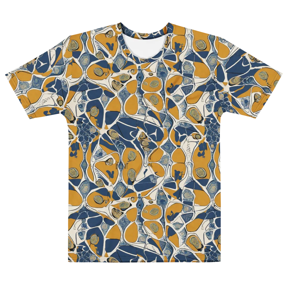 Ochre Tidepool on Men's Cotton Crew Neck T-Shirt — Front
