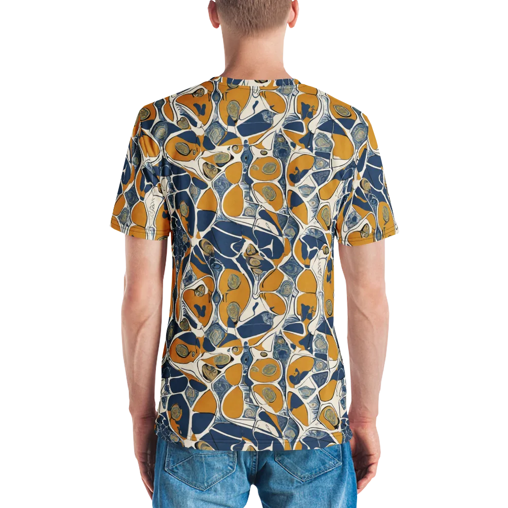 Ochre Tidepool on Men's Crew Neck T-Shirt — Back