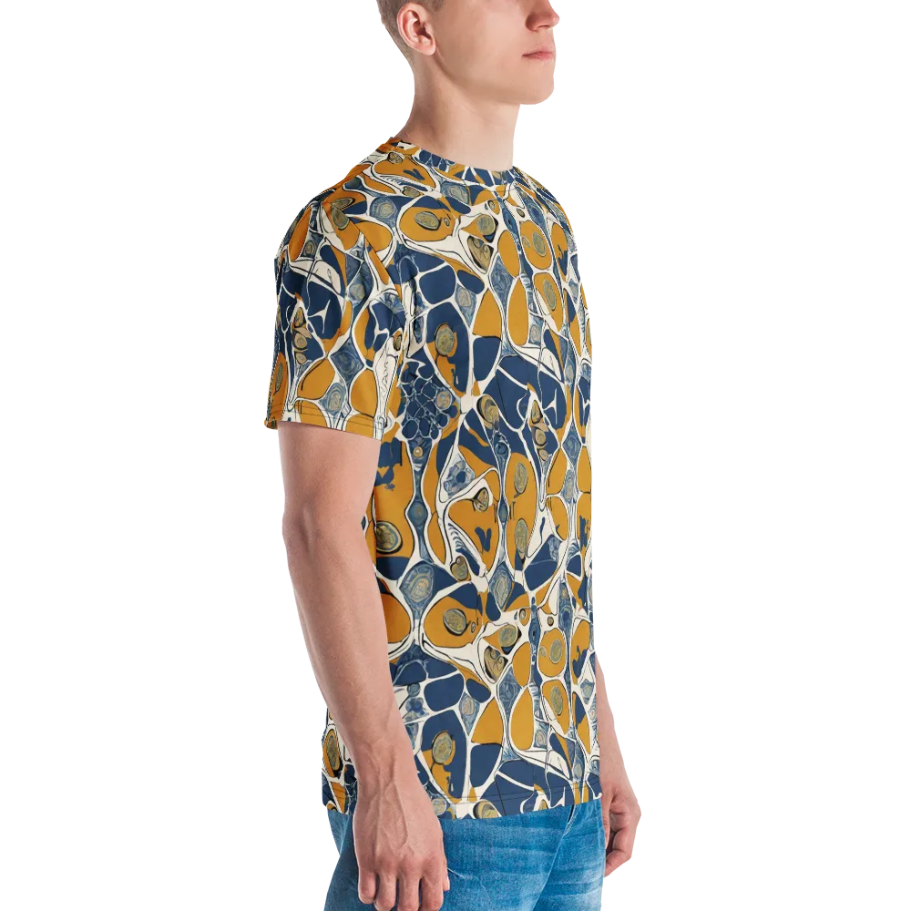 Ochre Tidepool on Men's Crew Neck T-Shirt — Right