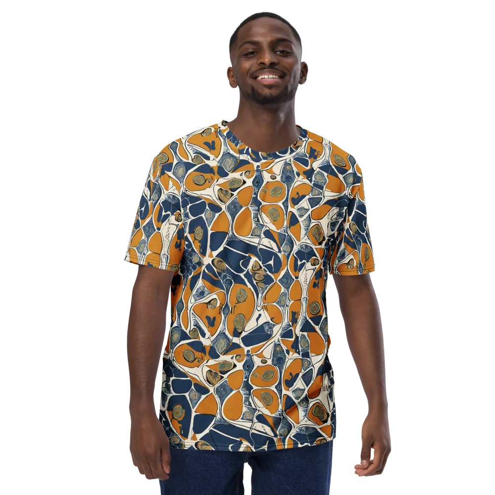 Ochre Tidepool on Men's Crew Neck T-Shirt — Front