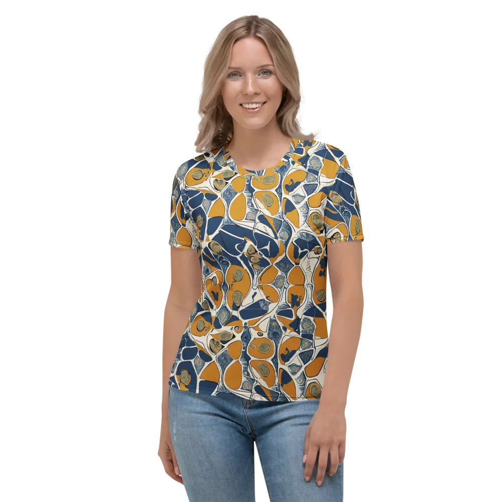 Ochre Tidepool on Women's Crew Neck T-Shirt — Front