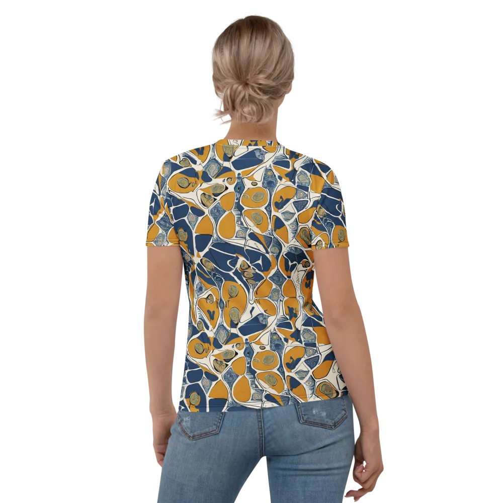 Ochre Tidepool on Women's Crew Neck T-Shirt — Back
