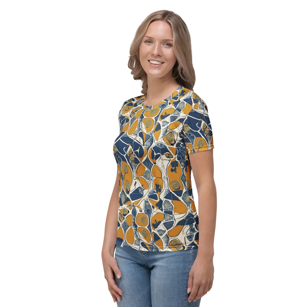 Ochre Tidepool on Women's Crew Neck T-Shirt — Left